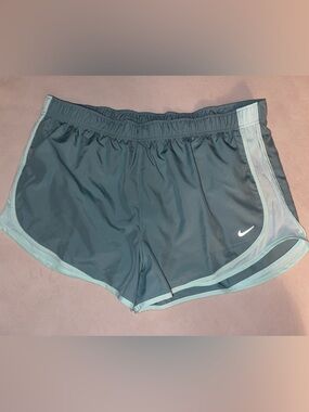 Nike Women’s Dark Gray Athletic Shorts with Mint Trim